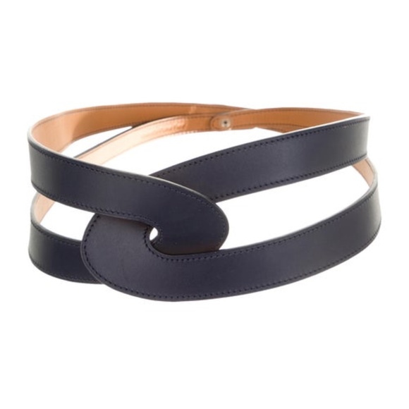 Maison Vaincourt Paris Blue Interlocking Belt 31/L - Picture 4 of 5